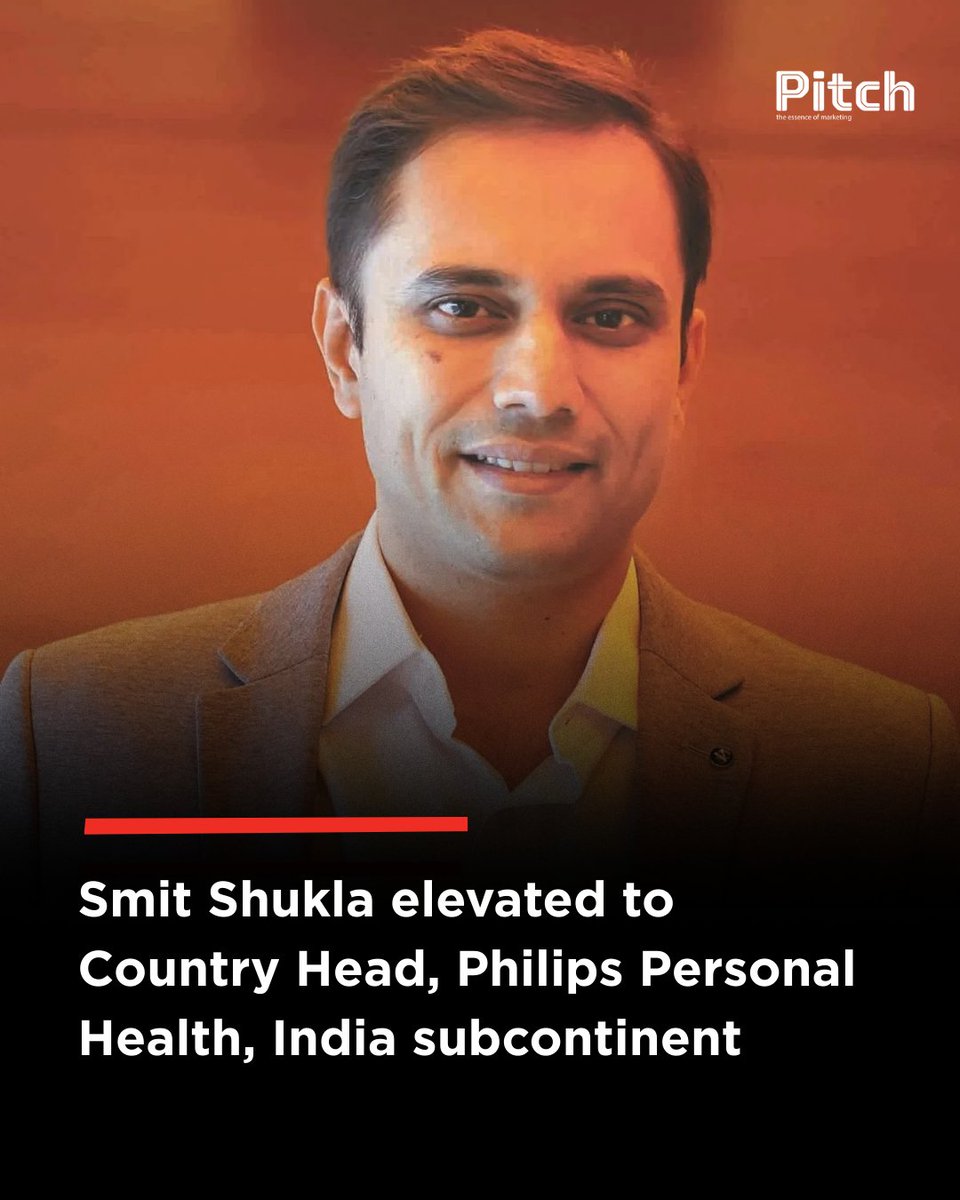 Smit Shukla, who was previously the CMO of <a href="/Philips/">Philips</a>  Personal Health in India, has just been promoted. Shukla is now the Country head, Philips Personal Health, India subcontinent.

#SmitShukla #PhilipsPersonalHealth #DigitalFirstIndia  #ConsumerHealthStrategy #pitch #marketing