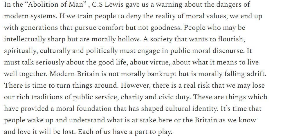 The modern Left's ethical framework is non-existent. I thought it was primarily ideological issue. However, I see the same on the political right. This is clearly a cultural issue and it's pervasive. I wrote this some months back. The English sensibility is disintegrating fast.