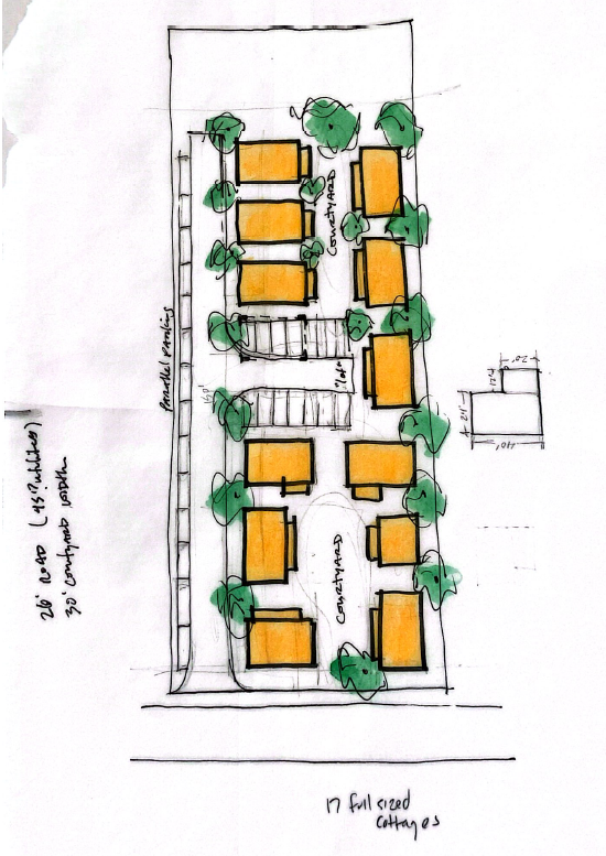 aaron_lubeck's tweet image. Dual- #pocketneighborhood for a challenging #infill site.

We are seeing more and more narrow deep lots, which are challenging to design for because the fire lane takes up so much of the usable land.  Planning for the firetruck &amp;amp; parking reduces usable space for humans and their