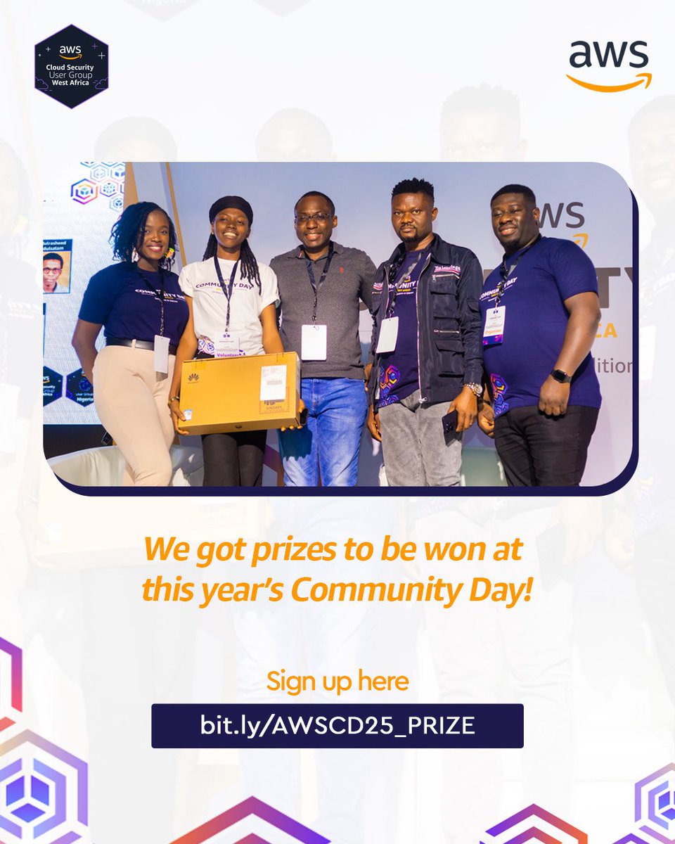 🎉 Remember the excitement from AWS Community Day West Africa 2024?
Last year’s grand prize winner <a href="/geladiogo/">DiogoAniekwe</a> walked away with incredible rewards. #Cloud #AI #Networking
