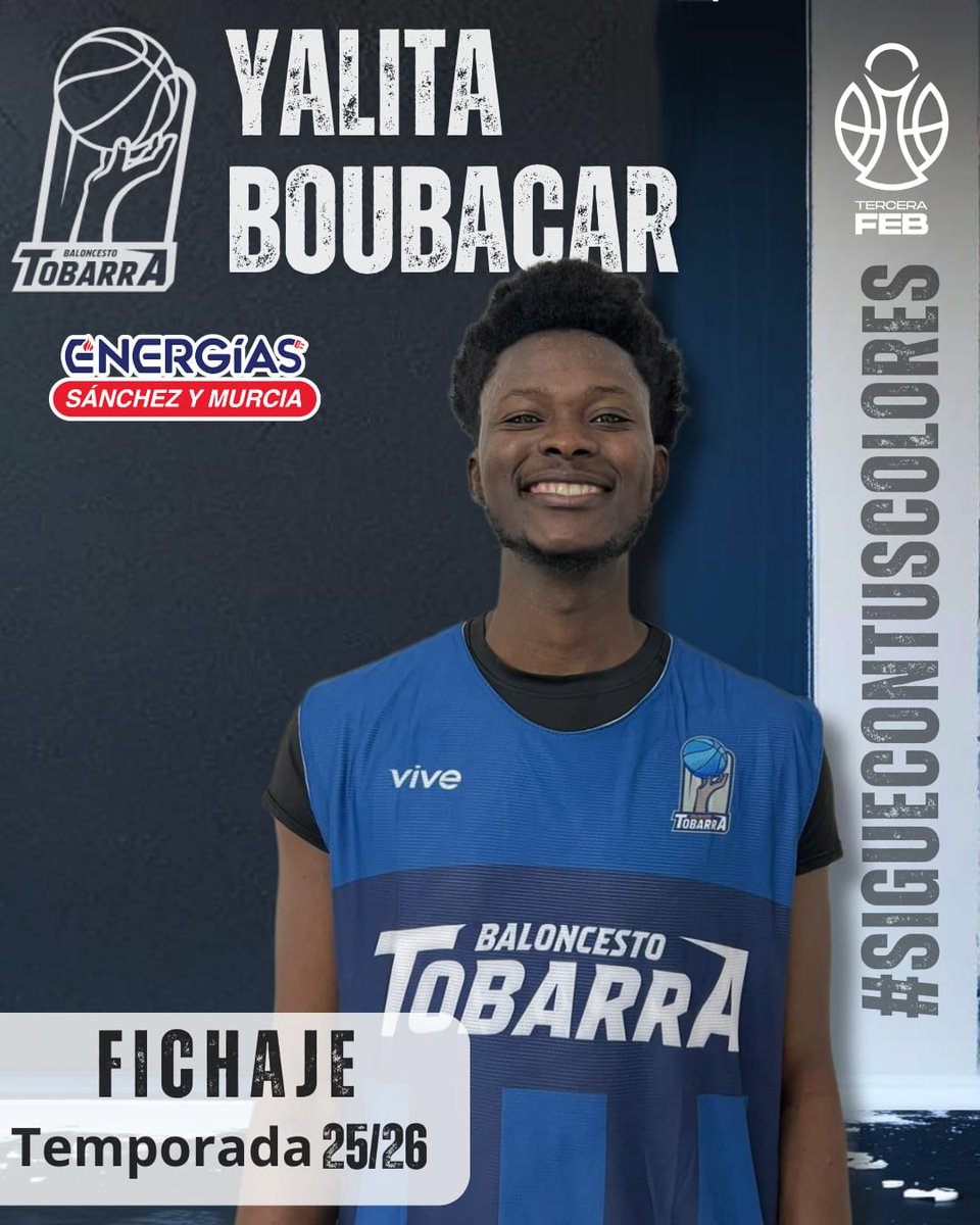 🔵 Yalita Boubacar es un jugador de Mali de 19 años y 2'03m 🔵

😏 El pívot aportará anotación, intensidad física e intimidación en la pintura
 
Bienvenido a Tobarra 💙🤍