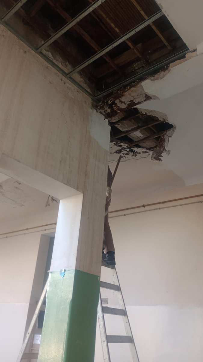 MarisaUcedaOk's tweet photo. ⚠️ Escuela Rawson, #GodoyCruz.

Hoy sus techos amanecieron caídos. Eso que se desploma sobre las cabezas de nuestros pibes no es solo mampostería: es el resultado directo del ajuste en infraestructura educativa.

Cornejo y Tadeo García Zalazar, alineados con Milei, miran para otro lado mientras recortan presupuesto donde más se necesita. Los mismos que se llenan la boca hablando de "defender la educación pública" son cómplices de un modelo que sostiene a los privilegiados de siempre y deja a las escuelas, hospitales y servicios públicos caerse a pedazos.

No es un accidente: es política deliberada de abandono. Y lo pagan nuestros chicos, lo pagan los trabajadores, lo paga el pueblo.

‼️La educación pública no se defiende sólo con discursos, se defiende con inversión, con trabajo y con dignidad.