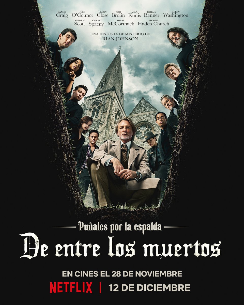 Benoit Blanc regresa para resolver el misterio más peligroso de su carrera. 'Puñales por la espalda: De entre los muertos', llega el 12 de diciembre.