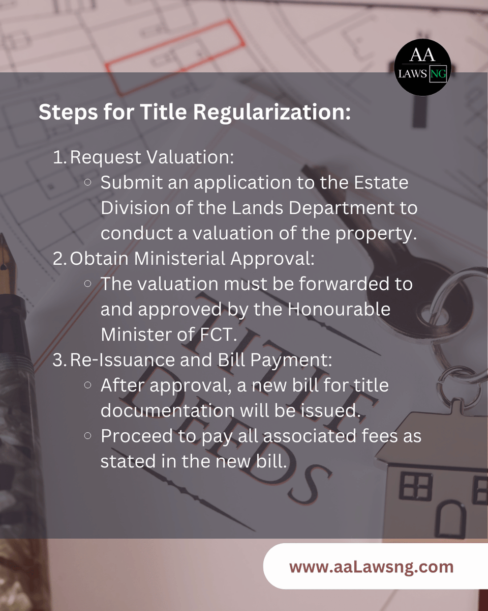 aalawsng's tweet photo. Do you occupy land in the Federal Capital Territory (FCT) without full legal documentation?

This simple guide breaks down the essential steps to secure your land rights:

#Abuja #LandTitle #PropertyNigeria #AGIS #Fct #LegalDocument #aalawsng #avielavenantelawpractice https://t.co/eakLUQHgAN