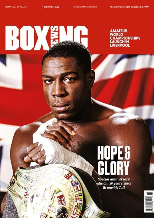 On this day 30 years ago, <a href="/frankbrunoboxer/">Frank Bruno MBE 🇬🇧</a> finally won the world title. <a href="/BoxingNewsED/">Boxing News</a> marks this milestone with a special edition featuring the recollections of key figures at the fight, my interview with Oliver McCall, and Graham Houston on the evolution of British heavyweights.