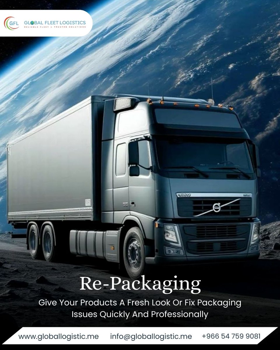LogisticFleet's tweet image. Give your products a fresh, professional look with Global Fleet Logistic’s expert re-packaging solutions!
globallogistic.me

#RePackaging #PackagingSolutions #ProductBranding #GlobalFleetLogistic #SupplyChainExcellence #PackagingDesign #SustainablePackaging
