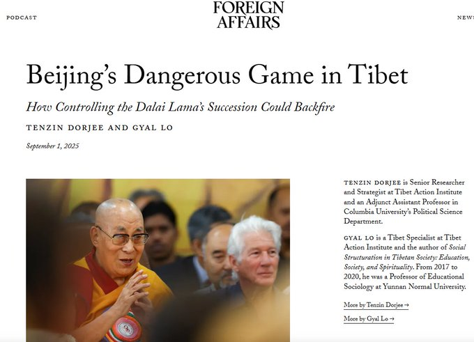 StandWithTibet's tweet photo. BREAKING: #China's playing a dirty game with the Dalai Lama’s succession, trying to puppet-master Tibet’s soul! 
This blatant attack on sacred traditions could ignite a firestorm of resistance.
Will the world stand up for Tibet’s freedom? #TibetUnderSiege  #StandWithTibet https://t.co/F6UyIuCfmH
