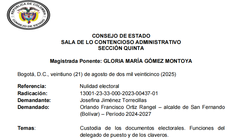ColAboElectoral's tweet photo. 👩‍🎓¿Puede anularse la elección de un alcalde porque lleguen los pliegos electorales de una inspección al sitio de escrutinio a las 2 de la mañana del día siguiente de la elección? ¿es nula esa elección porque se hayan guardado esos documentos en un arca triclave no oficial?🧑‍🎓

El Consejo de Estado respondió que no es nula la elección.

Hilo explicativo ...

Link de la providencia judicial: https://t.co/wZqZnGpSuU