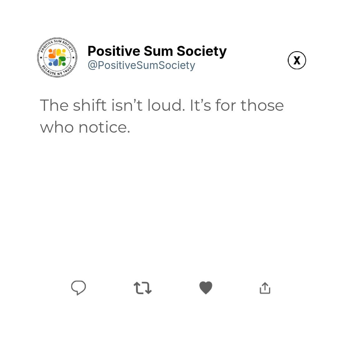 Positive Sum Society tweet media