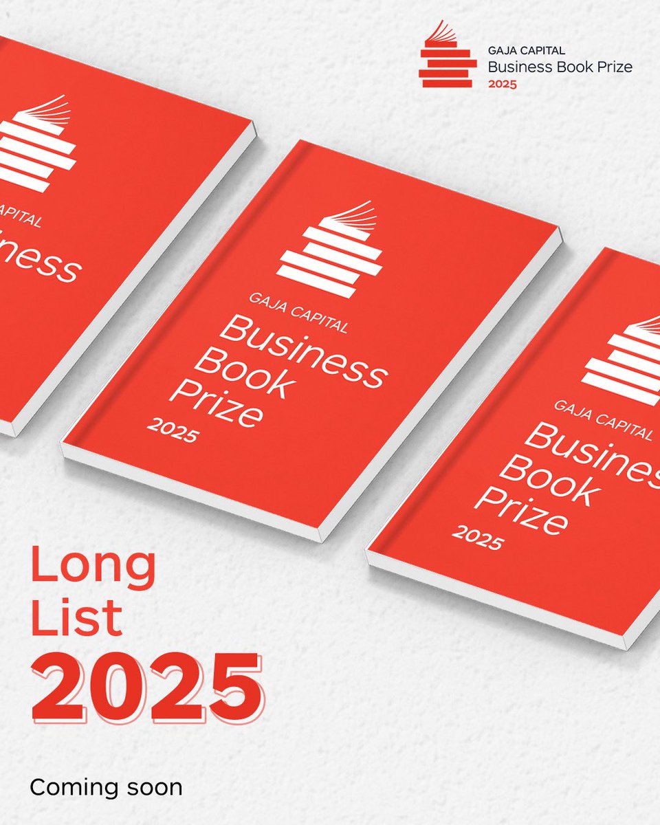 Upcoming next is the Long List announcement of Gaja Capital Business Book Prize 2025 edition. Stay tuned!

#GajaBookPrize #2025Edition #BusinessBookPrize #Bookoftheyear #Finance