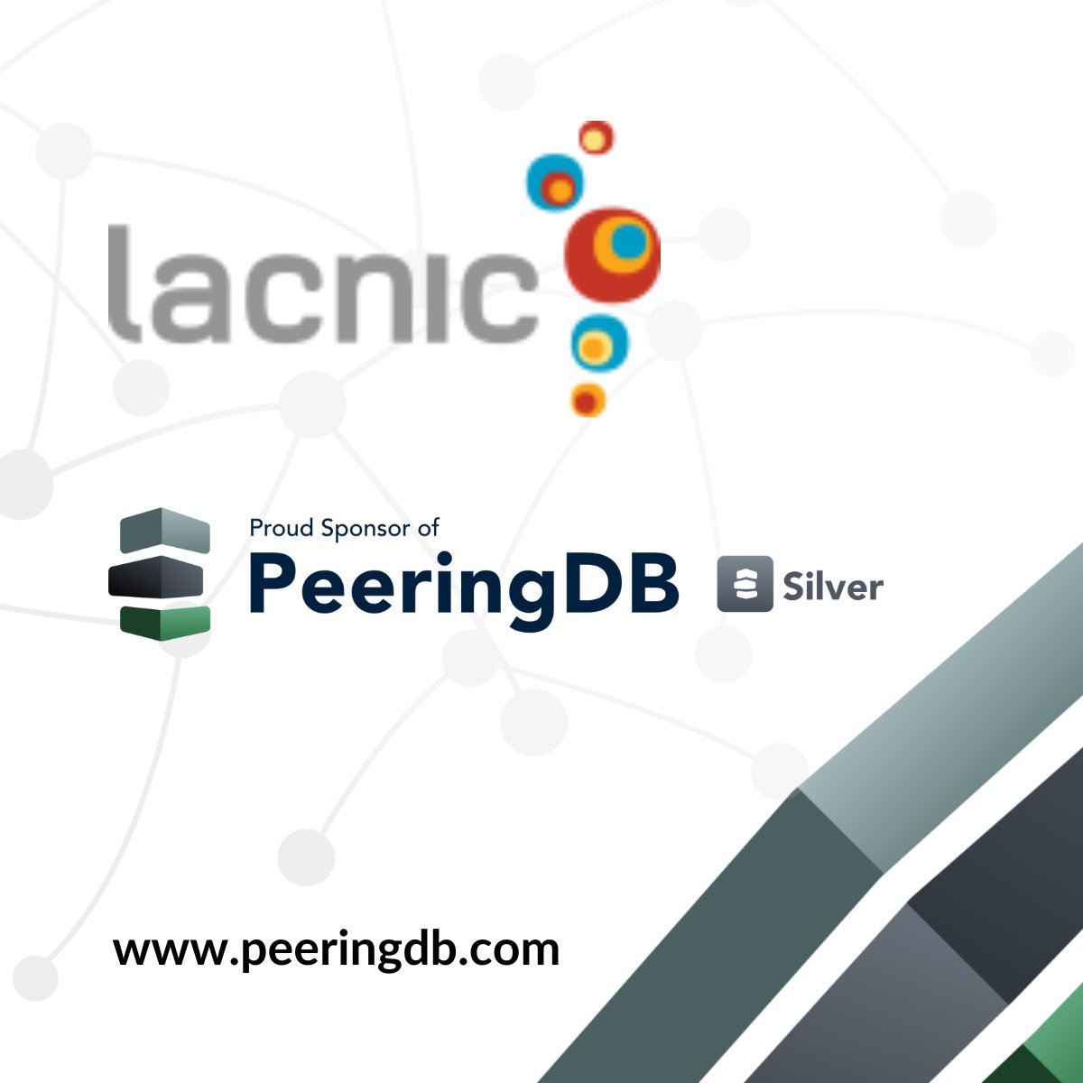 Thanks to returning Silver sponsor <a href="/lacnic/">lacnic</a>! We appreciate their support of PeeringDB, and the #peering and #interconnection community. Check out their information in PeeringDB here: peeringdb.com/org/1470.