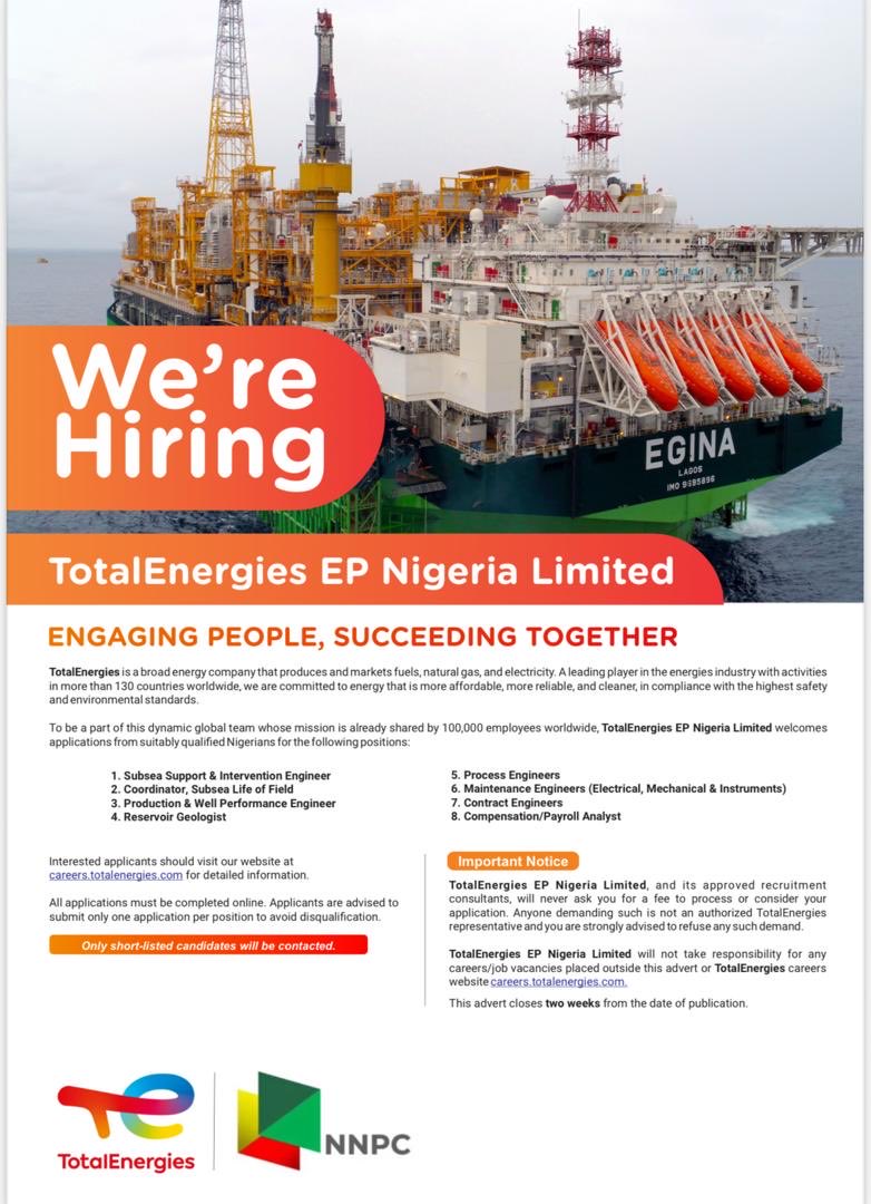 TotalEnergies (Upstream) recruiting