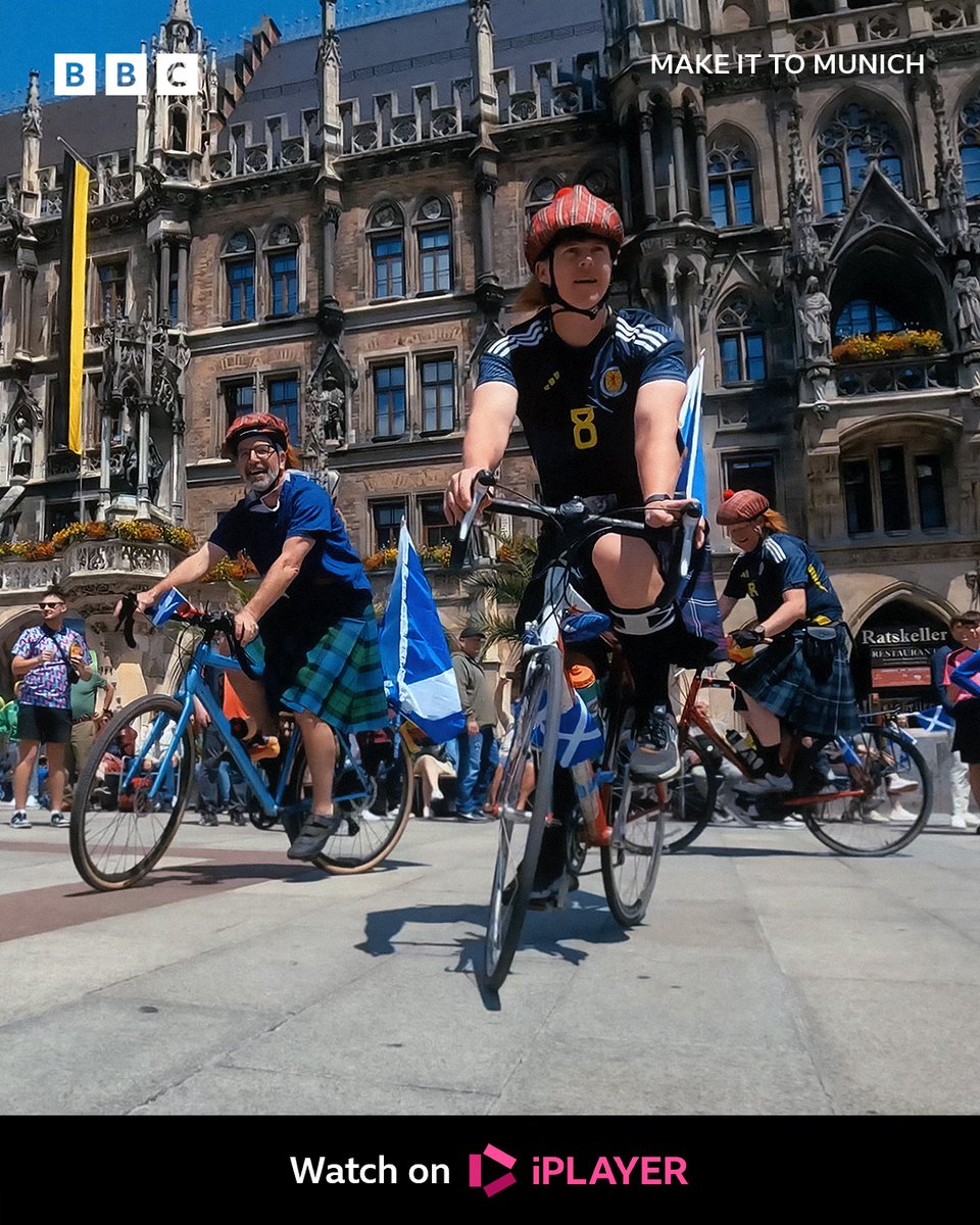 A teenage footballer from Aberdeenshire who suffered life-threatening injuries in a road traffic accident undertakes a charity cycle ride from Glasgow to Munich for Scotland’s opening Euro 2024 match.⁣
⁣
Watch #MakeItToMunich on BBC iPlayer now - bbc.co.uk/iplayer/episod…