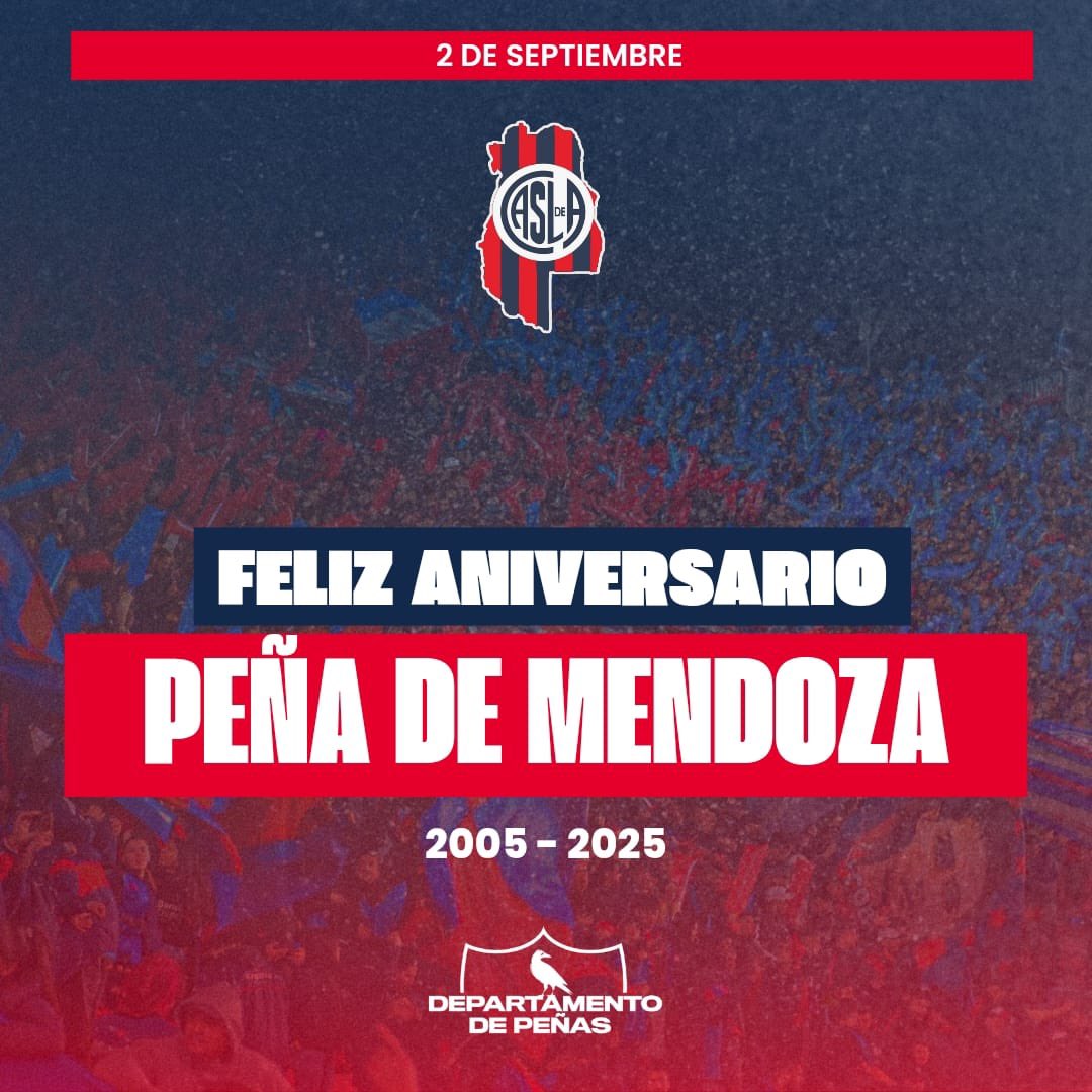 Desde el Departamento de Peñas queremos saludar y felicitar a la Peña de Mendoza en su respectivo aniversario. ¡Por muchos años mas!

#MasQue90Minutos ❤💙⁣⁣⁣⁣
#SLFederal 🇦🇷⁣⁣⁣⁣
#DeBoedoAlMundo ✈️🌍
#AreaEventos