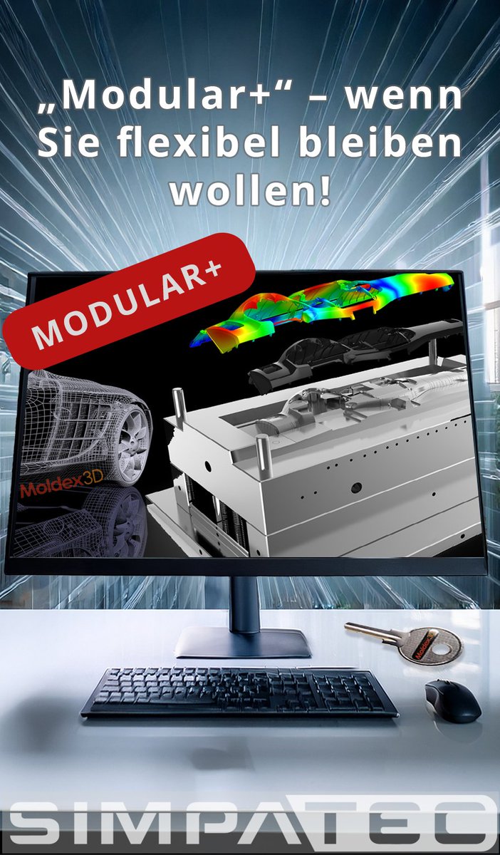 𝐌𝐚𝐥 𝐦𝐞𝐡𝐫, 𝐦𝐚𝐥 𝐰𝐞𝐧𝐢𝐠𝐞𝐫? 🔑💥
Dann ist „𝐌𝐨𝐝𝐮𝐥𝐚𝐫+“ wie für SIE gemacht! 

⏩𝐒𝐜𝐡𝐧𝐞𝐥𝐥, 𝐮𝐧𝐤𝐨𝐦𝐩𝐥𝐢𝐳𝐢𝐞𝐫𝐭 und ohne 𝐌𝐨𝐝𝐞𝐥𝐥𝐰𝐞𝐜𝐡𝐬𝐞𝐥 – so bleibt Ihr Workflow flexibel und effizient.

👉 bit.ly/43YOEkO 
#SimpaTec #Moldex3D