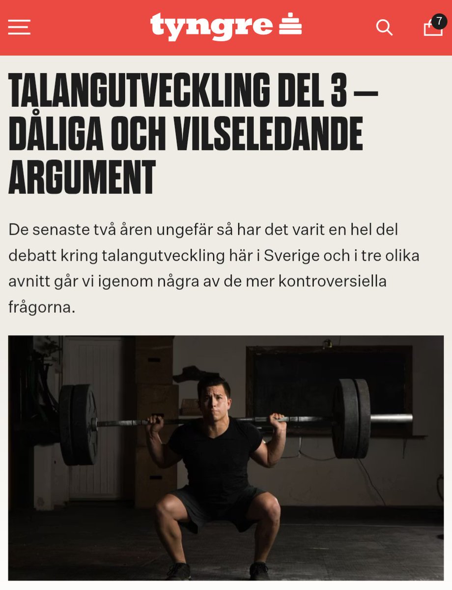 Jag går igenom en mängd dåliga och rent felaktiga argument som är vanliga kring talangutveckling idag. Framför allt blir det fokus på saker som Patrik Brenning påstår i boken så vinner vi igen. 

Talangutveckling del 3 – Dåliga och vilseledande argument  tyngre.se/podcast/tyngre…