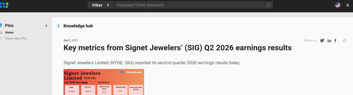 Signet Q2 2026 Earnings: 

app.asai.alphastreet.io/test-drive/kno…

#signet #SIG #2Q26 #earnings #stocks #quarterlyresults #retail #jewelry #fashion #bridal