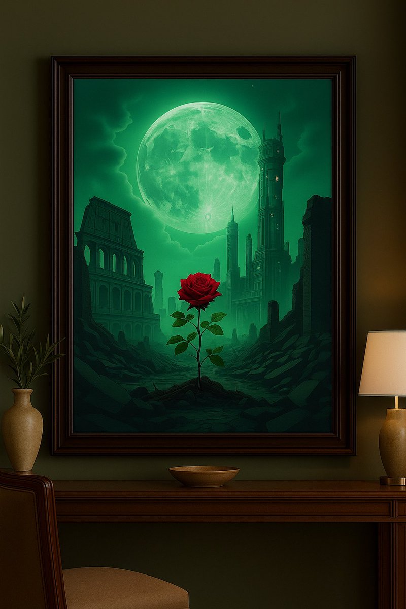 ZeroProjectz's tweet photo. Buy Surreal Moonlight Rose | High-Resolution Printable Wall Art (A0–A4) on @Gumroad https://t.co/MAiNOVR8kf https://t.co/hrVFrlgTTb