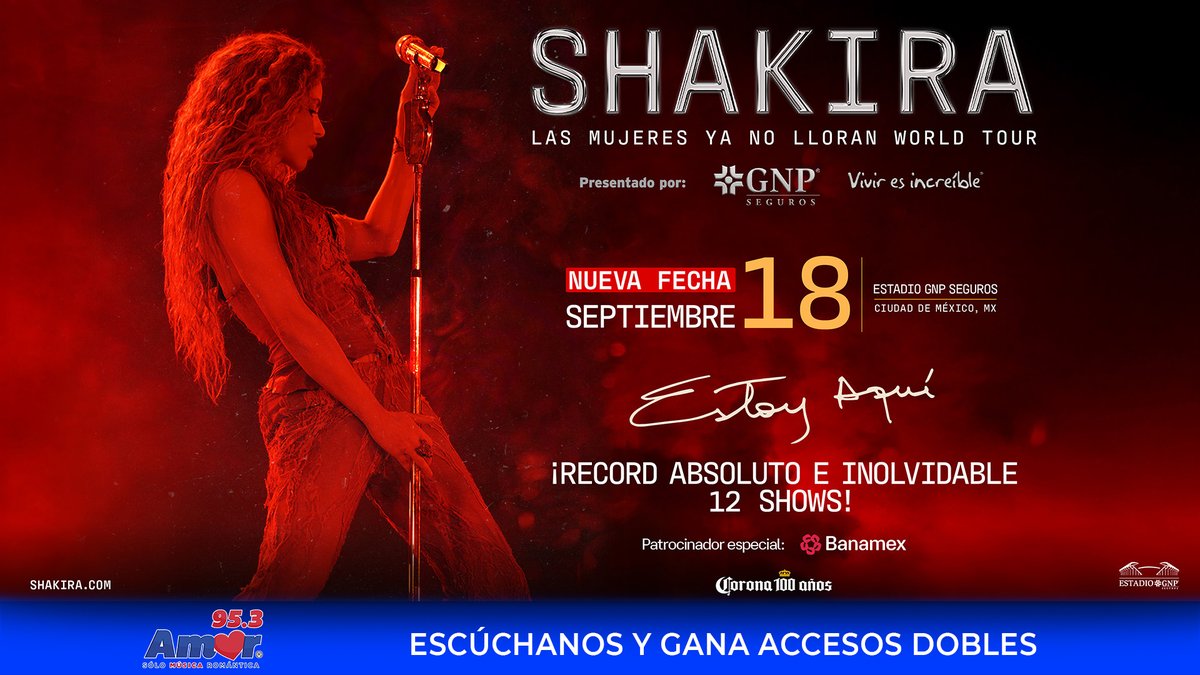 #CDMX ¡𝐀𝐮𝐮𝐮𝐮𝐮𝐮! 🐺 ¡Tenemos boletos para @Shakira para este septiembre!  🙌¡Vamoooos! 🎤 

🎟️ ¡Regístrate y participa por tus boletos! ul.ink/2X0GY4