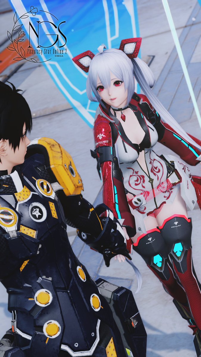 #PSO2NGS_SS #Diovielic︎_AM 
#メンテの日なのでssを貼る 
#ma7ロゴ 
 手を繋いだ