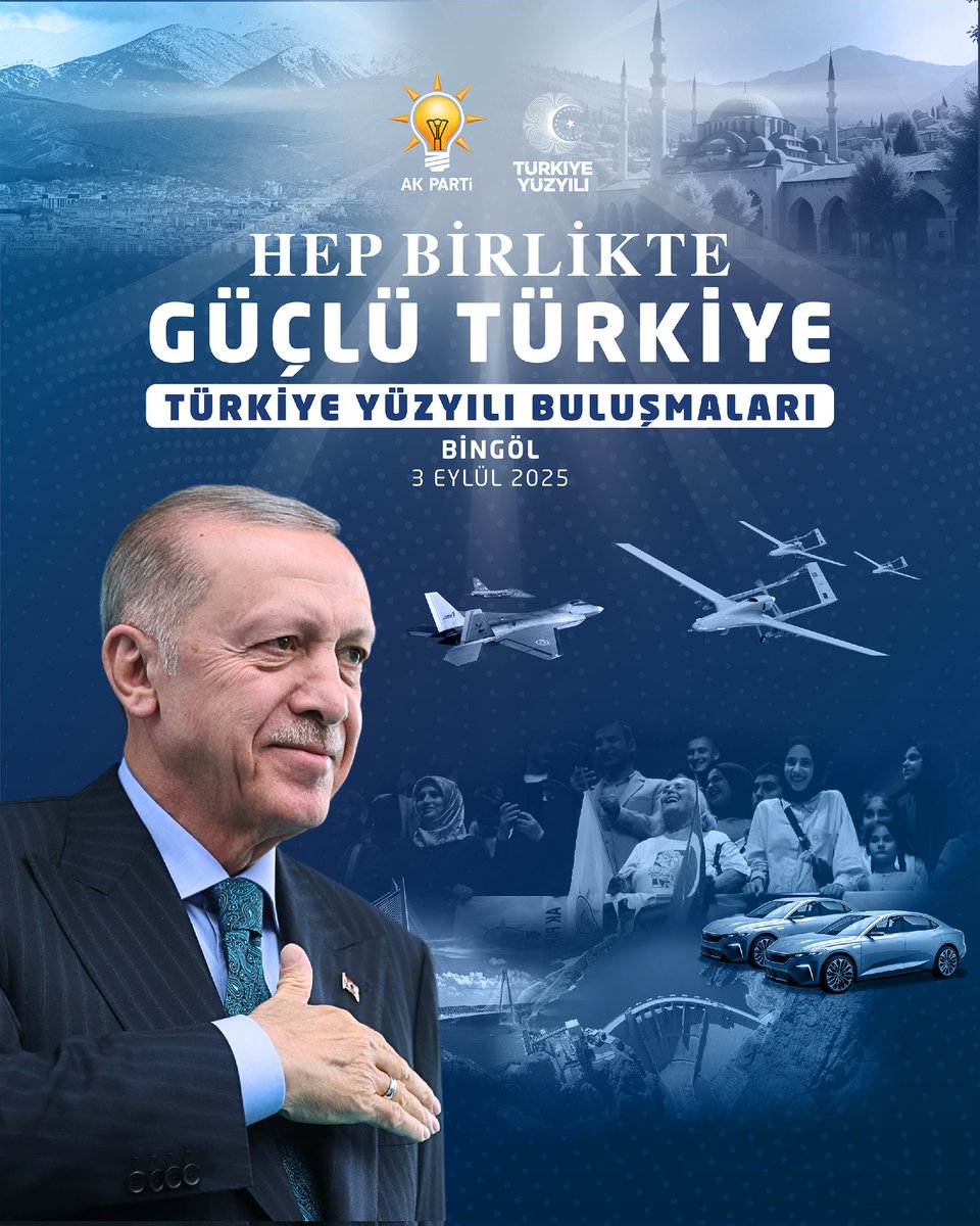 AK Kadın Bingöl (@bingol_akkadin) on Twitter photo Yerel Yönetimlerden Sorumlu Genel Başkan Yard. Sayın <a href="/mustafademir/">Mustafa Demir 🇹🇷</a> Mv. <a href="/FeyziBerdibek1/">Feyzi Berdibek🇹🇷</a> ve <a href="/Korkutata_Zeki/">Zeki Korkutata</a> ile, Bölge Mv. katılımıyla 3 Eylül 2025’te Bingöl’de düzenlenecek Türkiye Yüzyılı Buluşmaları’nda yer alacaktır.
📍 Bingöl
🗓 3 Eylül 2025
#TürkiyeYüzyılıBuluşmaları Yerel Yönetimlerden Sorumlu Genel Başkan Yard. Sayın <a href="/mustafademir/">Mustafa Demir 🇹🇷</a> Mv. <a href="/FeyziBerdibek1/">Feyzi Berdibek🇹🇷</a> ve <a href="/Korkutata_Zeki/">Zeki Korkutata</a> ile, Bölge Mv. katılımıyla 3 Eylül 2025’te Bingöl’de düzenlenecek Türkiye Yüzyılı Buluşmaları’nda yer alacaktır.
📍 Bingöl
🗓 3 Eylül 2025
#TürkiyeYüzyılıBuluşmaları