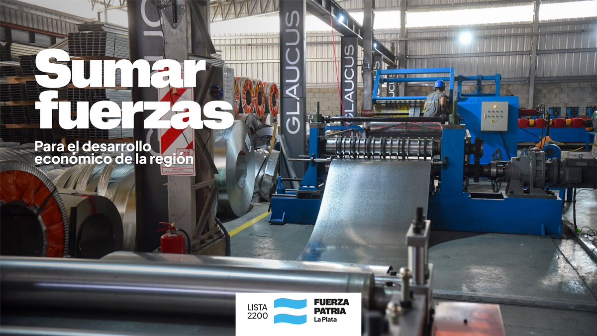 fuerzapatrialp's tweet photo. 🙌🏻Este 7 de septiembre, elegimos seguir con obras para fortalecer la industria local.
#Lista2200 #FuerzaPatriaLaPlata https://t.co/Jmtkk7xEQa