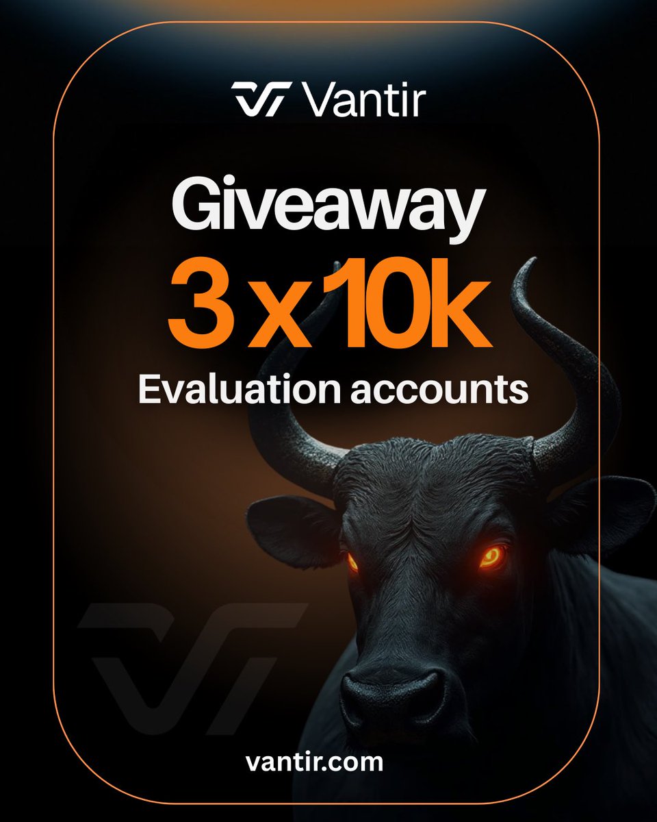 🚨GIVEAWAY ALTERT 🚨
We're giving away 3×10,000
evaluation accounts! 💵

To enter:

Follow <a href="/Vantircom/">Vantir</a> <a href="/Nasir_fx_/">NASIR</a>
Like &amp; repost
Tag 3 trader's
Sign up at vantir.com

Also follow <a href="/Goldvortex_/">𝗚𝗼𝗹𝗱𝗩𝗼𝗿𝘁𝗲𝘅</a>
<a href="/Major__Fx/">Major_Fx</a> <a href="/Malekfx1155/">Malek🌞</a> <a href="/SMARTFX04/">MUHAMMAD</a> <a href="/daraja_fx/">𝓑𝓵𝓿𝓬𝓴_𝓽𝓲𝓰𝓮𝓻🐅</a> <a href="/AGzanna/">MARTE FX 📊</a> 

Winners in 5 day's