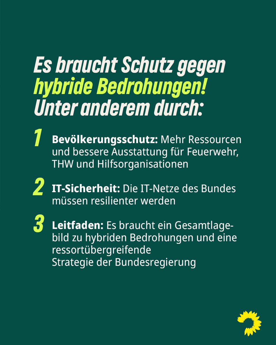 Spionage, Sabotage, Desinformation und IT-Angriffe auf Kritische Infrastruktur. Hybride Bedrohungen nehmen massiv zu. 
Eine adäquate Antwort der Bundesregierung? Fehlanzeige. 
Es braucht jetzt eine echte Sicherheitsoffensive.