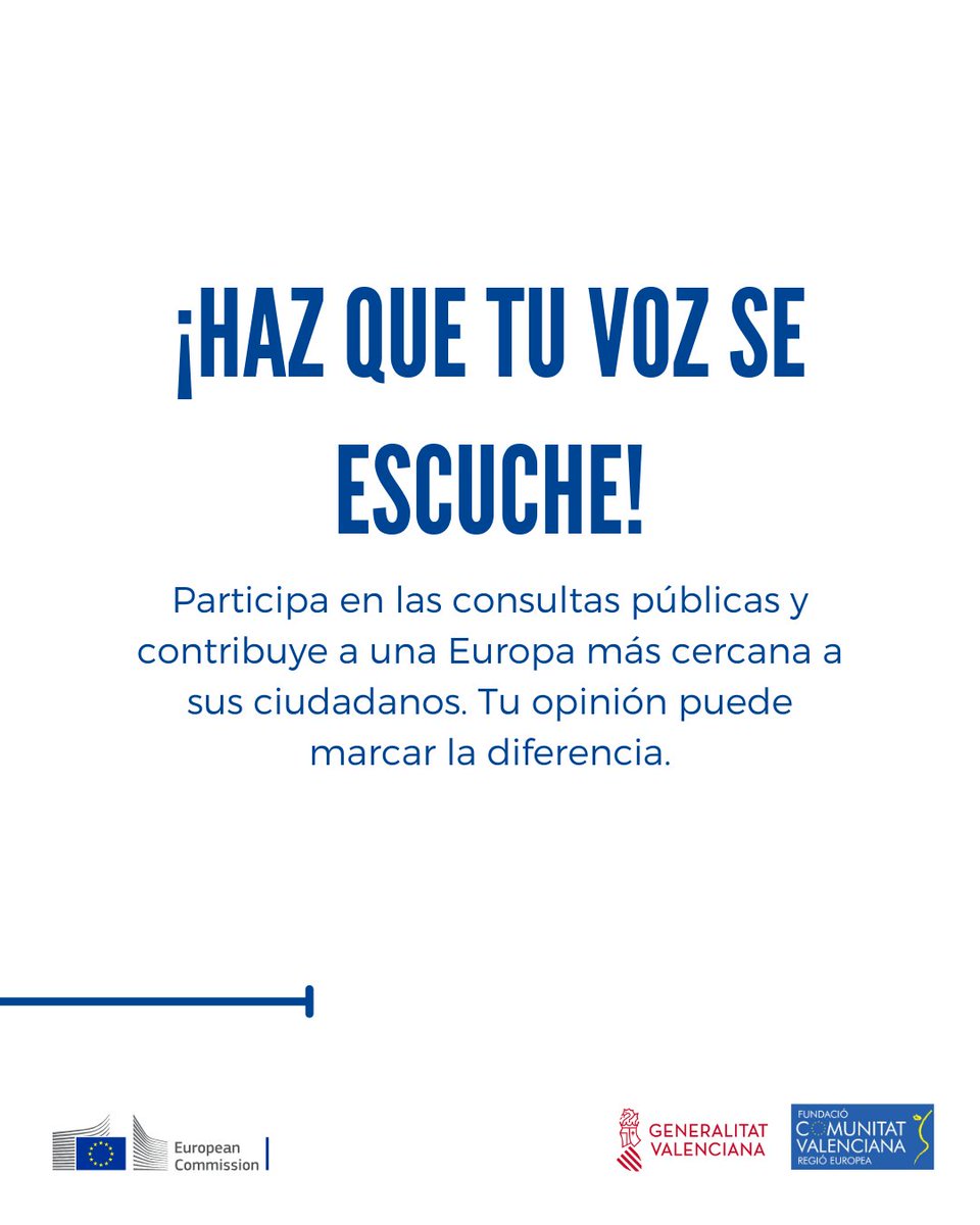 📢¿Sabías que los ciudadanos pueden influir en las políticas de la Unión Europea? Participa a través del portal “Have Your Say”.

‼️Más información: have-your-say.ec.europa.eu/index_en