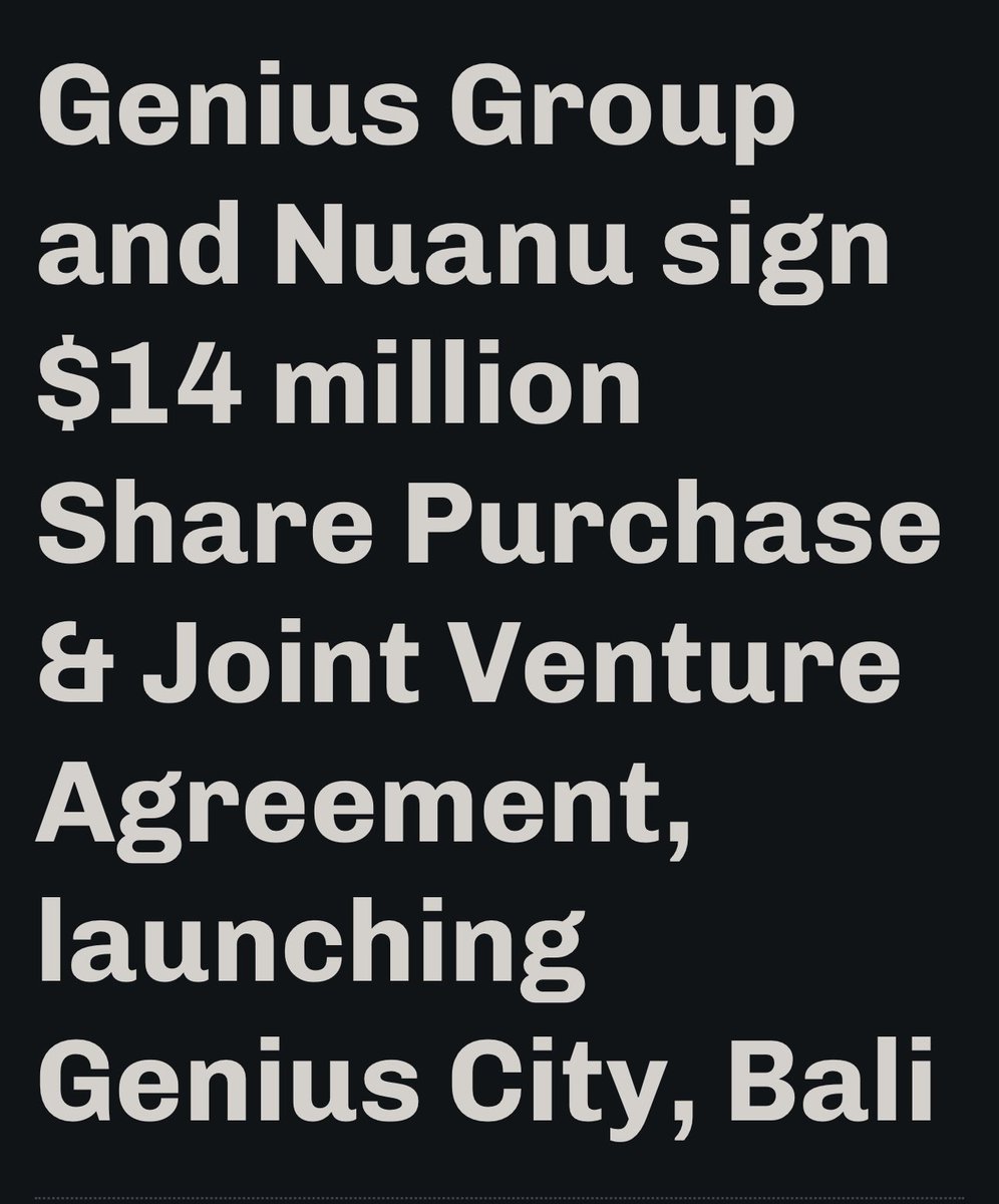 Latest $GNS news - "You never change things by fighting the existing reality. To change something, build a new model that makes the existing model obsolete." - Buckminster Fuller

SINGAPORE, Sept. 02, 2025 (GLOBE NEWSWIRE) --  Genius Group Limited (NYSE American: GNS) (“Genius