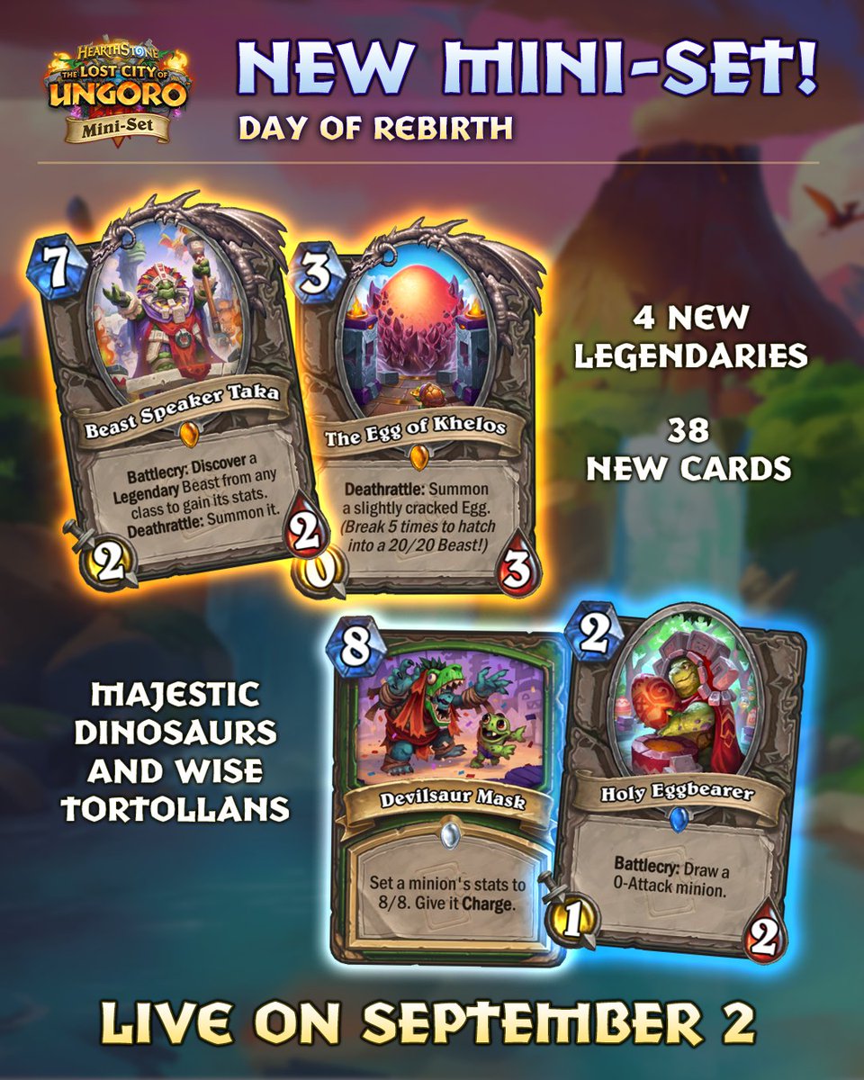 Thanks to <a href="/PlayHearthstone/">Hearthstone</a> I have TWO Day of Rebirth miniset codes to give away!!

For a chance to win: 
- like &amp; repost 
- follow me on Twitch twitch.tv/babybearhs 
- comment your Twitch username ⬇️

I will pick two winners at 6pm CEST today!