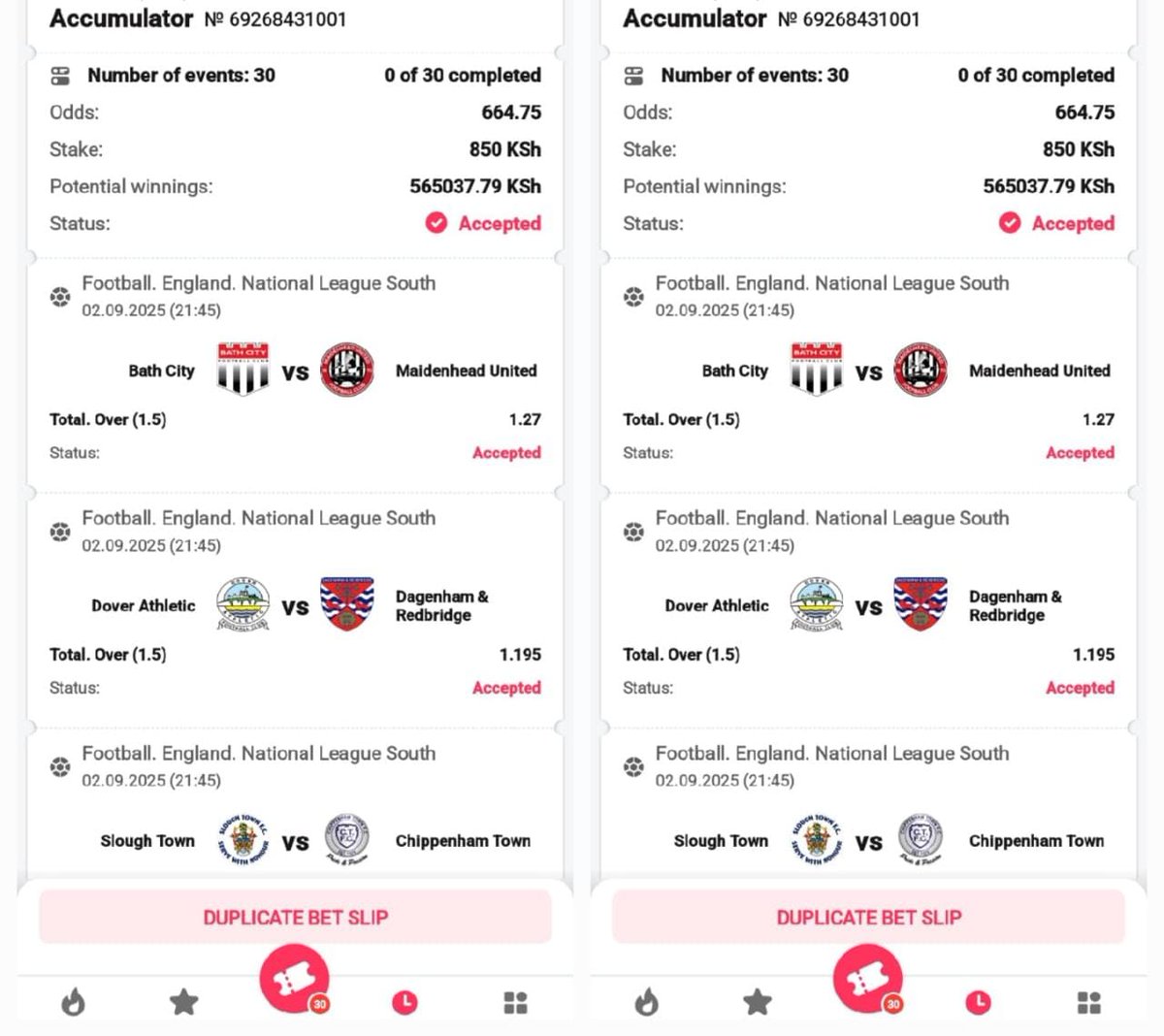 greyhat_Grey's tweet image. Adjusted from 666 to 664🤑🤑🤑
💥 30 Picks | 664+ Odds 💥
850KSh ➝ 565K+ Potential 💰
No luck, just pure analysis 🎯

Click and register📲📲 db-bet.co/Grey_
#Promocode 👉Grey
#Boookingcode👉T5Y51
DownloadApp📲📲 db-bet.co/GREY_app_

             #nevermissBIGwins