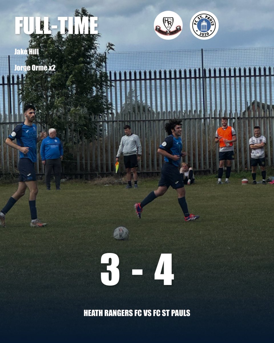 HR 3-4 <a href="/FCStPauls2020/">FC St. Paul’s</a>

A tough one to take in our first game, after a strong pre-season. 

We started slow and was 3-0 down by half time. We did well to bring it back to 3-2 and then 4-3 but it wasn’t meant to be our day.

We go again on Sunday in the cup away to Spring View Utd.