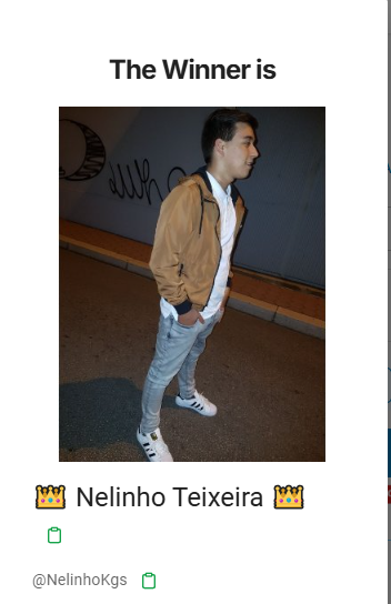 And the winner is....

<a href="/NelinhoKgs/">👑 Nelinho Teixeira 👑</a> !

Congrats mate!!!!