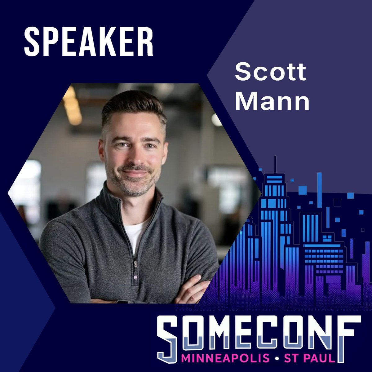 🎤 Speaker Spotlight: Scott Mann
Emmy-winning creative director &amp; agency exec.

Catch the talk:
“The End of the 9-to-5 Agency” — A real-world look at building a collective that works.

April 22–23 | Woodbury, MN
🎟️ someconf.com

#SomeConf2026 someconf.com/speaker/scott-…