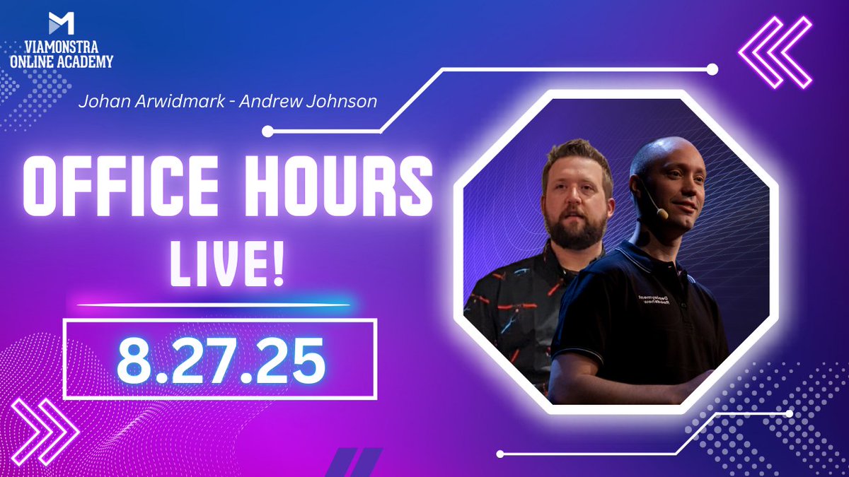 viamonstra's tweet image. 🌐MISSED OUR AUGUST 27 #ViaMonstraOfficeHours!? We discussed patching #SQLDB Server, Hydration Kit 2025, boundary groups in #ConfigMgr, and more! #ViaMonstraAcademy

SUBSCRIBE and LIKE👍! youtube.com/live/dp8QmizXh…