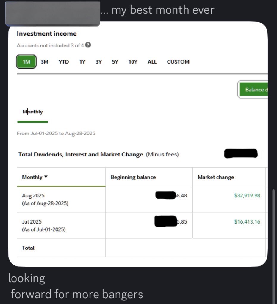 MntlmrktsChaz's tweet image. Members in The Mental Markets live absolutely destroying it. 
10x on portfolios, best months they’ve had, full port turnarounds.
Join us for $2.50 a day @ whop.com/the-mental-mar…