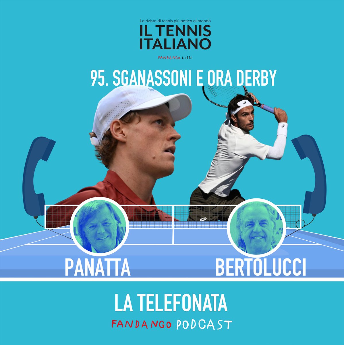🎾 𝗔𝗱𝗿𝗶𝗮𝗻𝗼 𝗣𝗮𝗻𝗮𝘁𝘁𝗮 e 𝗣𝗮𝗼𝗹𝗼 𝗕𝗲𝗿𝘁𝗼𝗹𝘂𝗰𝗰𝗶 commentano gli U.S. Open.
Sganassoni, le battute da sotto, la pace dei sensi, il falsopiano, la segatura in tasca e i problemi di prostata ed emotività. 🎧 open.spotify.com/episode/0rKZj1… #latelefonata #fandangopodcast
