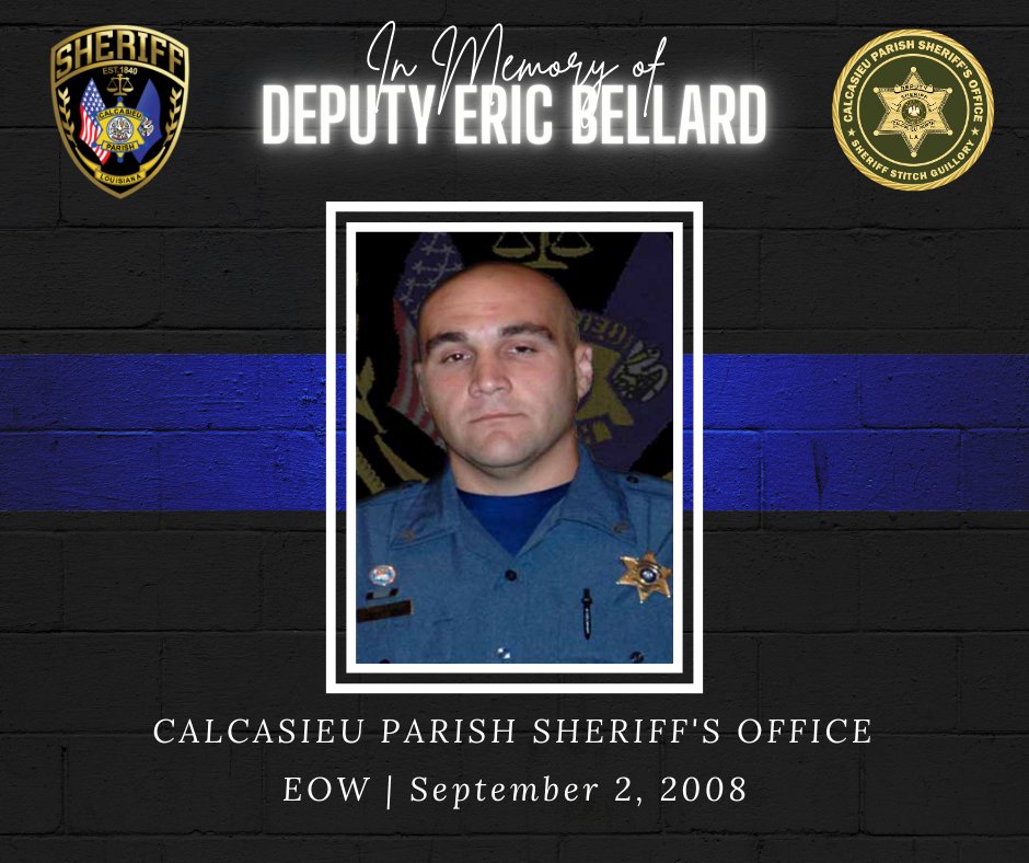 Today, we pause to remember and honor the sacrifice of Deputy Eric Bellard, who tragically lost his life in the line of duty on this day in 2008.