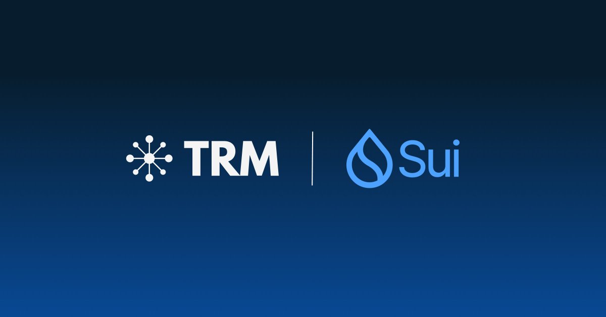 TRM Labs 支持 Sui Network 的公告图
