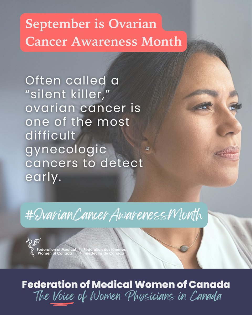 Ovarian cancer is often detected too late.

Know the symptoms:
🔹 Bloating
🔹 Pelvic pain
🔹 Eating difficulty
🔹 Urinary urgency

<a href="/dr_rdosanjh/">Ramneek Dosanjh</a> <a href="/DrMTByass/">Dr. Modupe Tunde-Byass</a> <a href="/Kim_G_Williams/">Dr. Kimberly Williams</a> <a href="/OvarianCanada/">Ovarian Cancer Canada</a> <a href="/OvCancerDay/">World Ovarian Cancer Day & WOCCoalition</a> <a href="/DrVivienBrown/">Dr. Vivien Brown</a> <a href="/jchristilaw/">Dr Jan Christilaw</a> @Dalia_Karol <a href="/DrShelleyRoss/">Dr. Shelley Ross</a>

#OvarianCancerAwareness