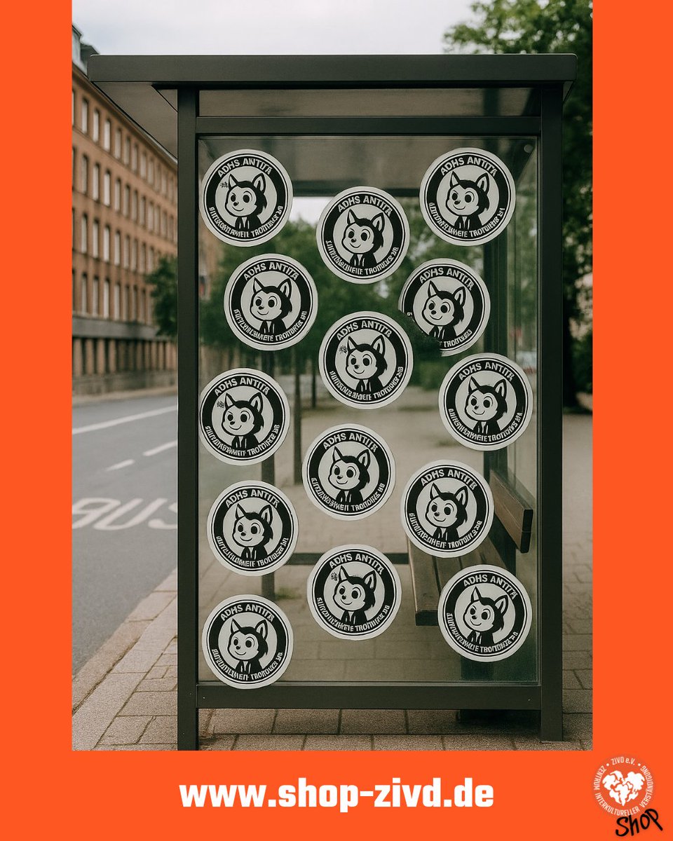 So könnte eine Bushaltestelle auch aussehen 😎
Natürlich nur KI-Spielerei – aber den Sticker gibt’s wirklich bei uns im Shop! 🐺✊
👉 Wie würdet ihr eure Haltestelle gestalten?
#ZIVD #Kreativität #Antifa #Streetart #Sticker
shop-zivd.de/Aufkleber-ADHS…