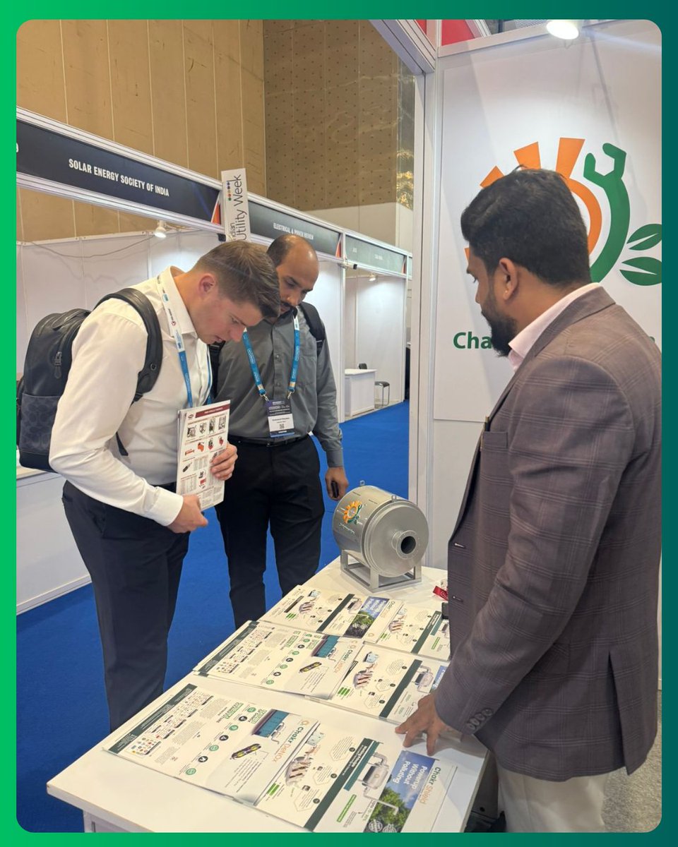 Live from #PowerGenIndia2025 🚀
Chakr Innovation is showcasing Chakr Shield &amp; connecting with industry leaders for a cleaner, greener future 🌍💡
📍POD A16 | Yashobhoomi, Dwarka | 2–4 Sept

#ChakrInnovation #ChakrShield #Cleantech #ViksitBharat
