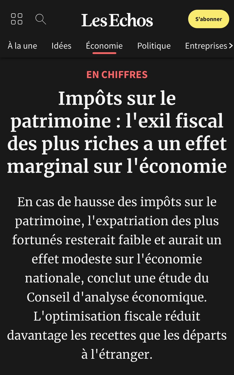 Un rapport qui tombe à pic pour en finir avec la fable : vous allez détruire l’économie car les ultra-riches vont partir.