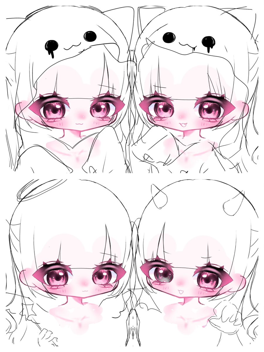 ハロウィン量産うぃぷ🎃
投票で1番多かった猫おばけと天使と悪魔です！また今度コテ募します🙇🏻‍♀️❤︎