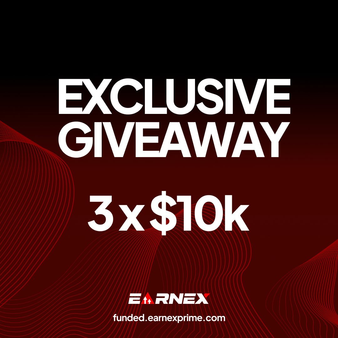 $30K EARNEX FUNDED GIVEAWAY ACCOUNTS🎁

3 x 10K ACCOUNTS GIVEAWAY⚡️

Follow the steps to Enter✅

1️⃣Follow: <a href="/KomeTrades/">K Ø M E🍀</a>,<a href="/earnexfunded/">Funded By Earnex</a>✅

2️⃣Like and repost✅

3️⃣Tag 3 Friends ✅

Winners in 3 days