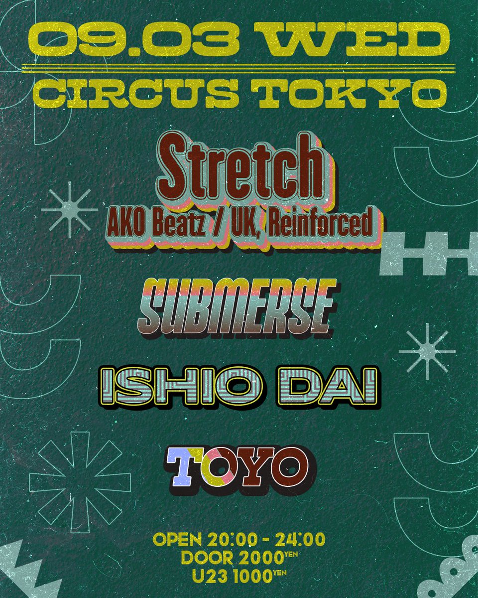 ishiodai's tweet photo. Maximum Respect to 
Reinforced Records @AkoBeatz  
And BigThanks to @CIRCUSTOKYO 
@submerse 

https://t.co/nvG4aYZQtt https://t.co/Y67kE19R6r