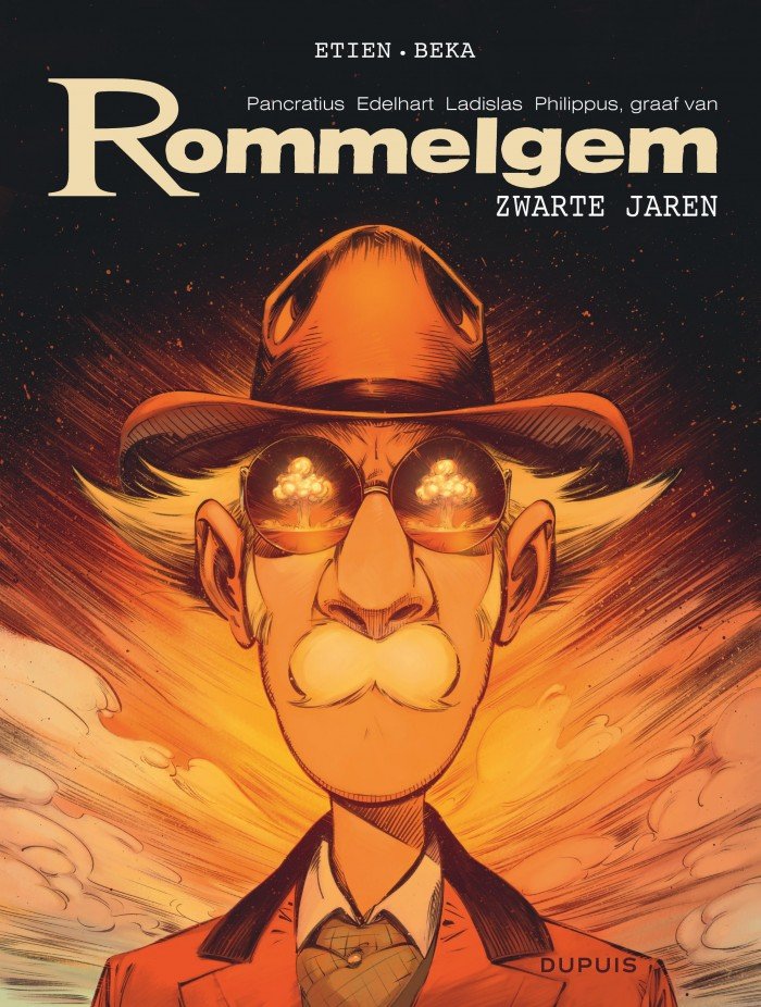 stripland_BENL's tweet photo. Half november verschijnt Zwarte Jaren, deel 4 van Pancratius Edelhart Ladislas Philippus, #Graaf van #Rommelgem. De visuele gelijkenissen met de promotiecampagne voor de film #Oppenheimer zijn onmiskenbaar aanwezig, het is een verhaal in die richting. #DavidEtien #BeKa #Robbedoes https://t.co/45w6POkBvv
