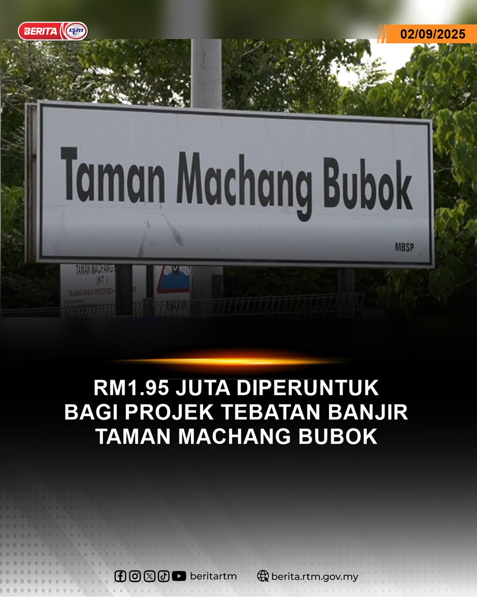 Kerja-kerja menaik taraf sistem perparitan yang bernilai RM1.95 juta di Taman Machang Bubuk, Bukit Mertajam kini berjalan mengikut jadual kerja.

berita.rtm.gov.my/nasional/senar…

'Yang sahih di RTM'
#RTM #BeritaRTM #MalaysiaMadani #BersamaMALAYSIAKU #RancakkanMADANI #MADANIBekerja