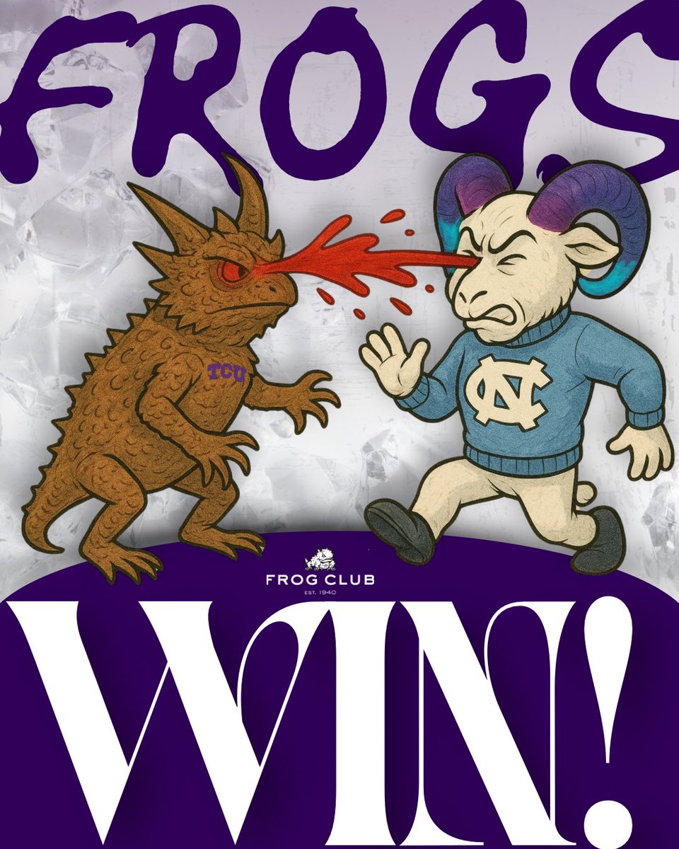 FROGS WIN! 💜🐸🔥
There’s never been a better time to join Frog Club—priority tickets, exclusive perks &amp; supporting TCU athletes. All for $100/year.

👉 advancement.tcu.edu/new/onlinegivi…